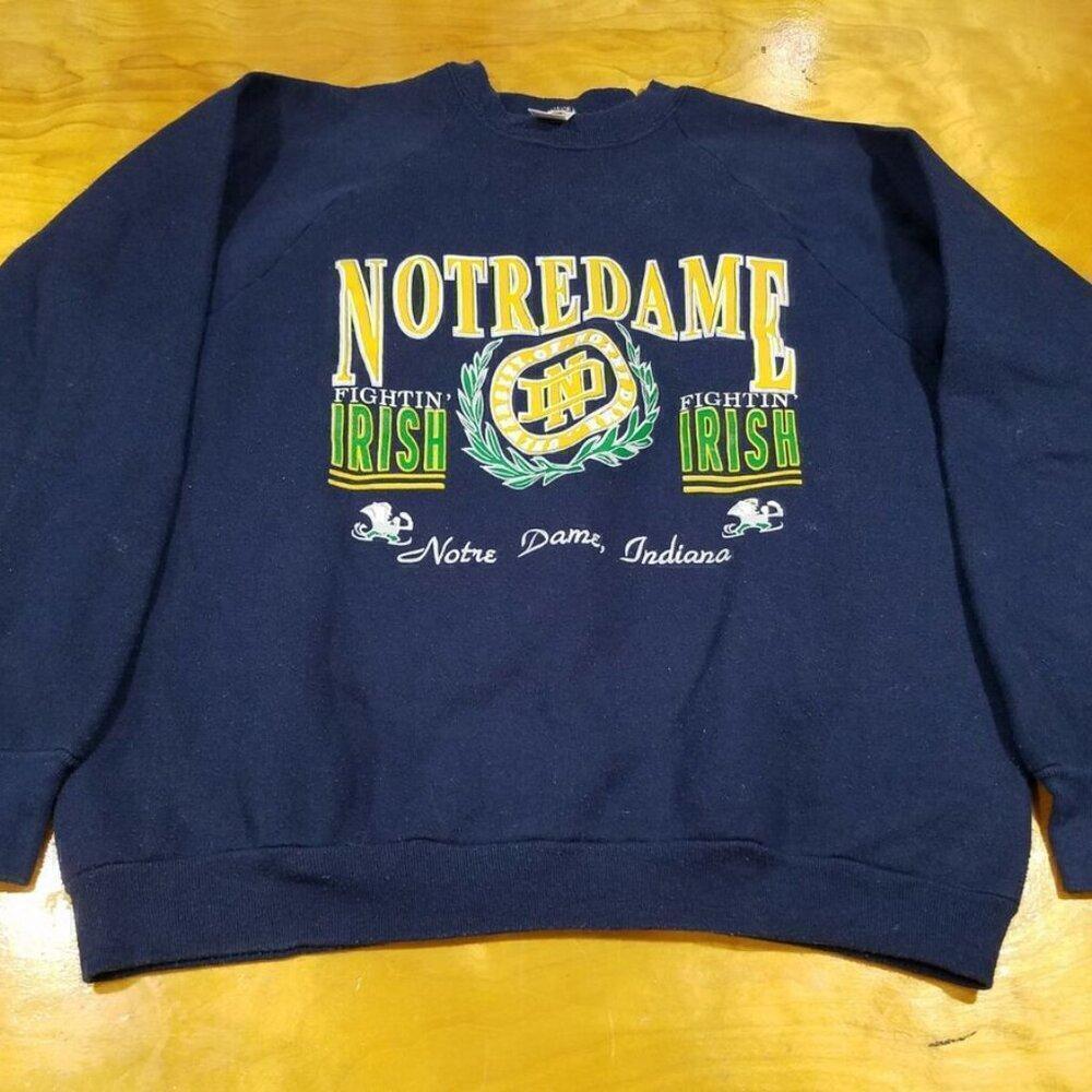 9s Notre Dame Fighting Irish Navy Retro College Fan Unisex Sweatshirt